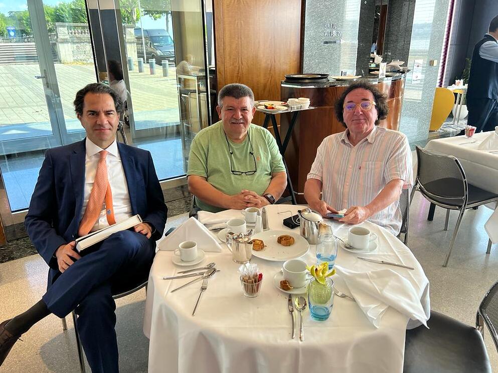 Andranik Ghazarian — Andranik Ghazarian with Christian Parisot, art historian and Modigliani specialist.