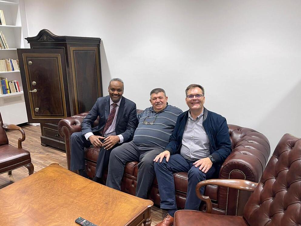 Andranik Ghazarian — Andranik Ghazarian with guests during a working meeting.